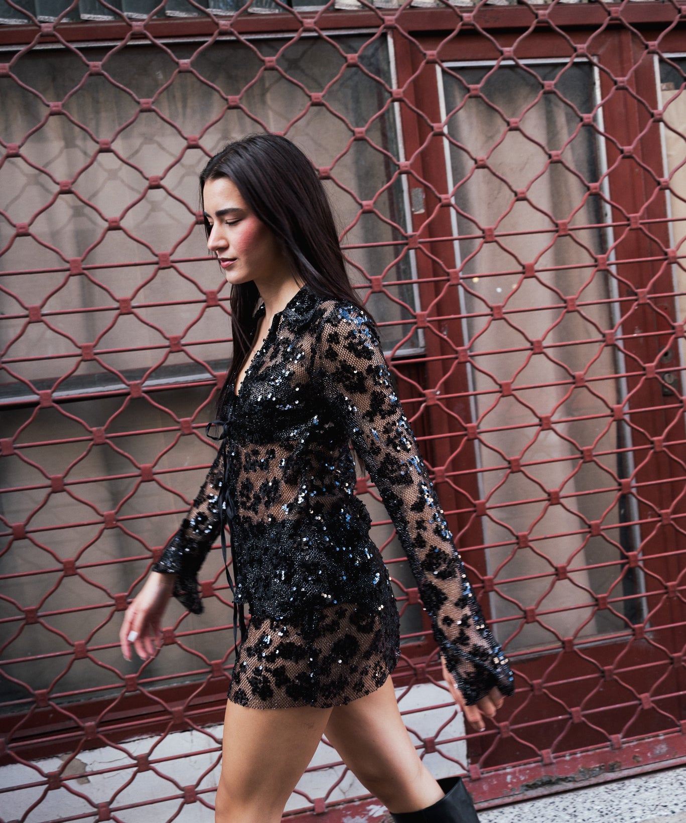 Camisa Black de lentejuelas
