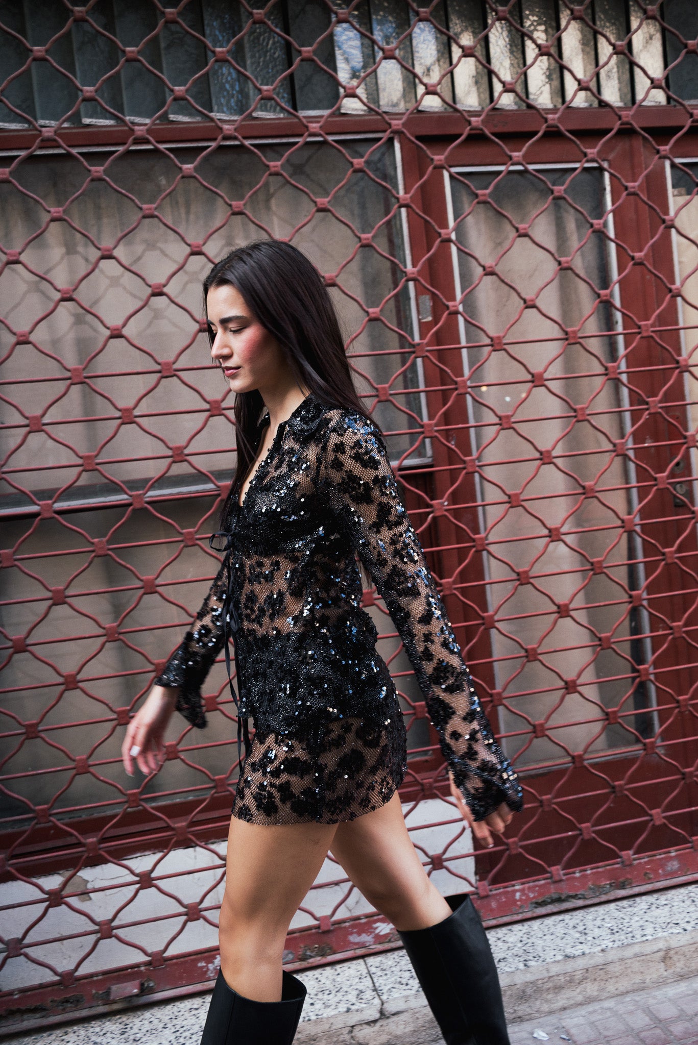 Camisa Black de lentejuelas