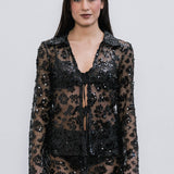 Camisa Black de lentejuelas
