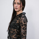 Camisa Black de lentejuelas