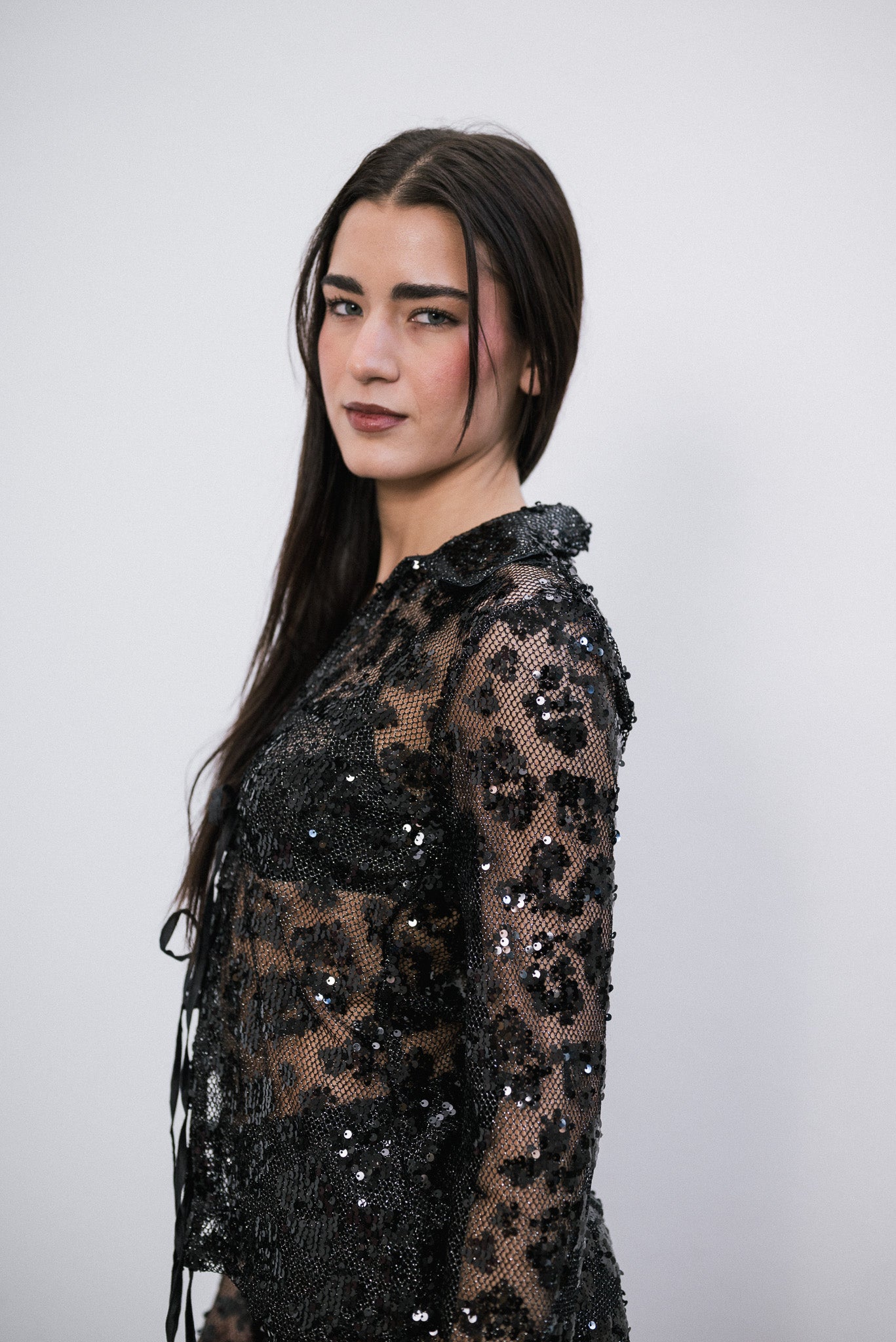Camisa Black de lentejuelas