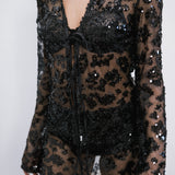 Camisa Black de lentejuelas